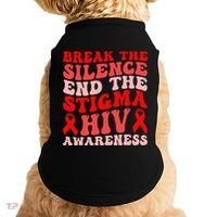 Hiv Awareness Red Ribbon World Aids Day Fighters Doggie Tank thumb 0