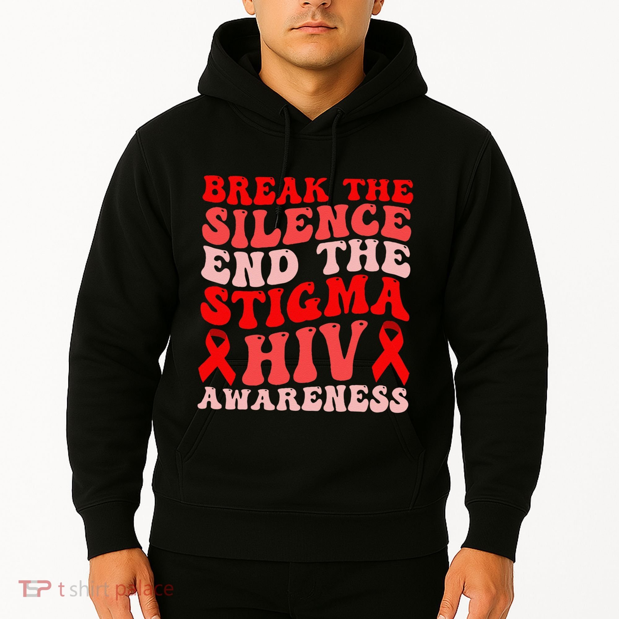 Hiv Awareness Red Ribbon World Aids Day Fighters Hoodie