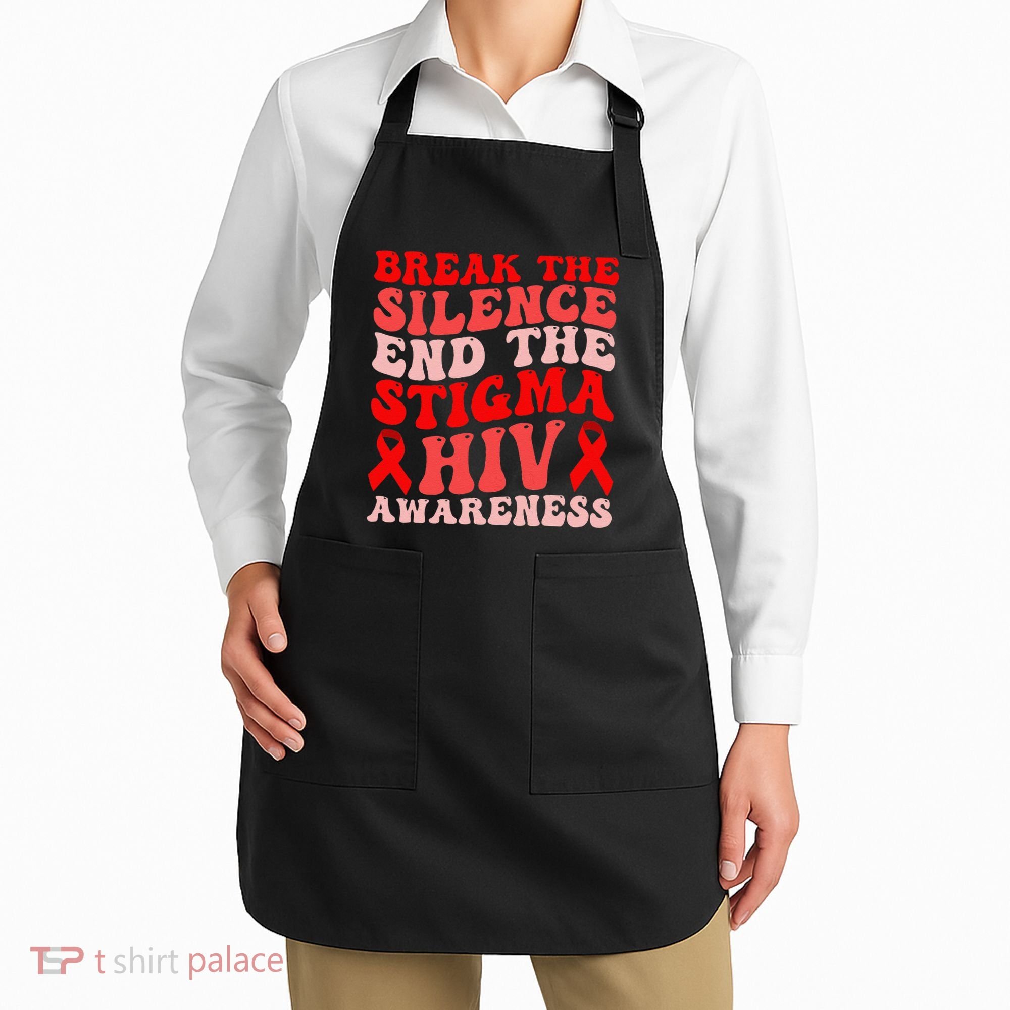 Hiv Awareness Red Ribbon World Aids Day Fighters Apron