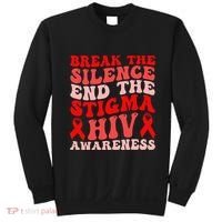 Hiv Awareness Red Ribbon World Aids Day Fighters Sweatshirt thumb 0