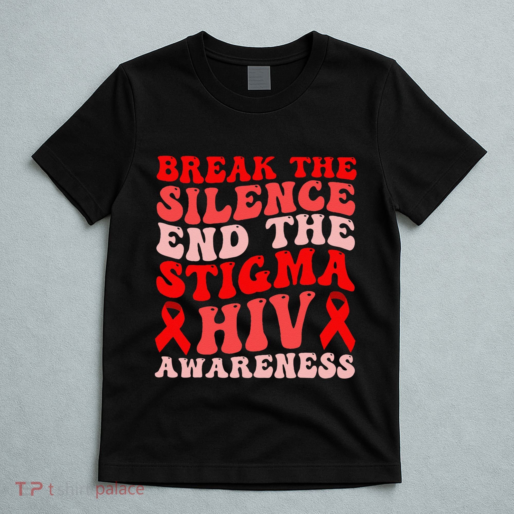 Hiv Awareness Red Ribbon World Aids Day Fighters T-Shirt
