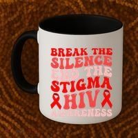 Hiv Awareness Red Ribbon World Aids Day Fighters Coffee Mug thumb 2