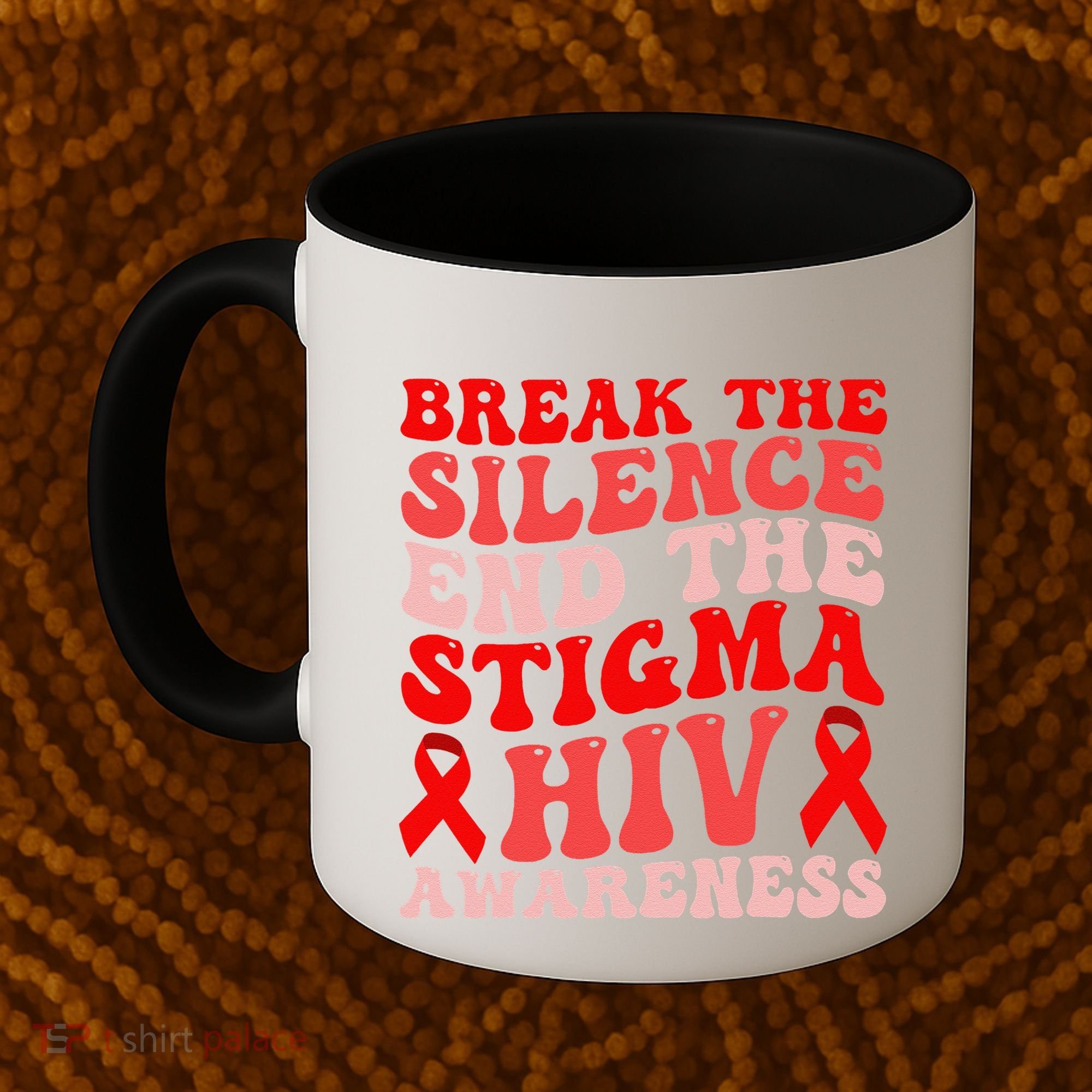 Hiv Awareness Red Ribbon World Aids Day Fighters Coffee Mug