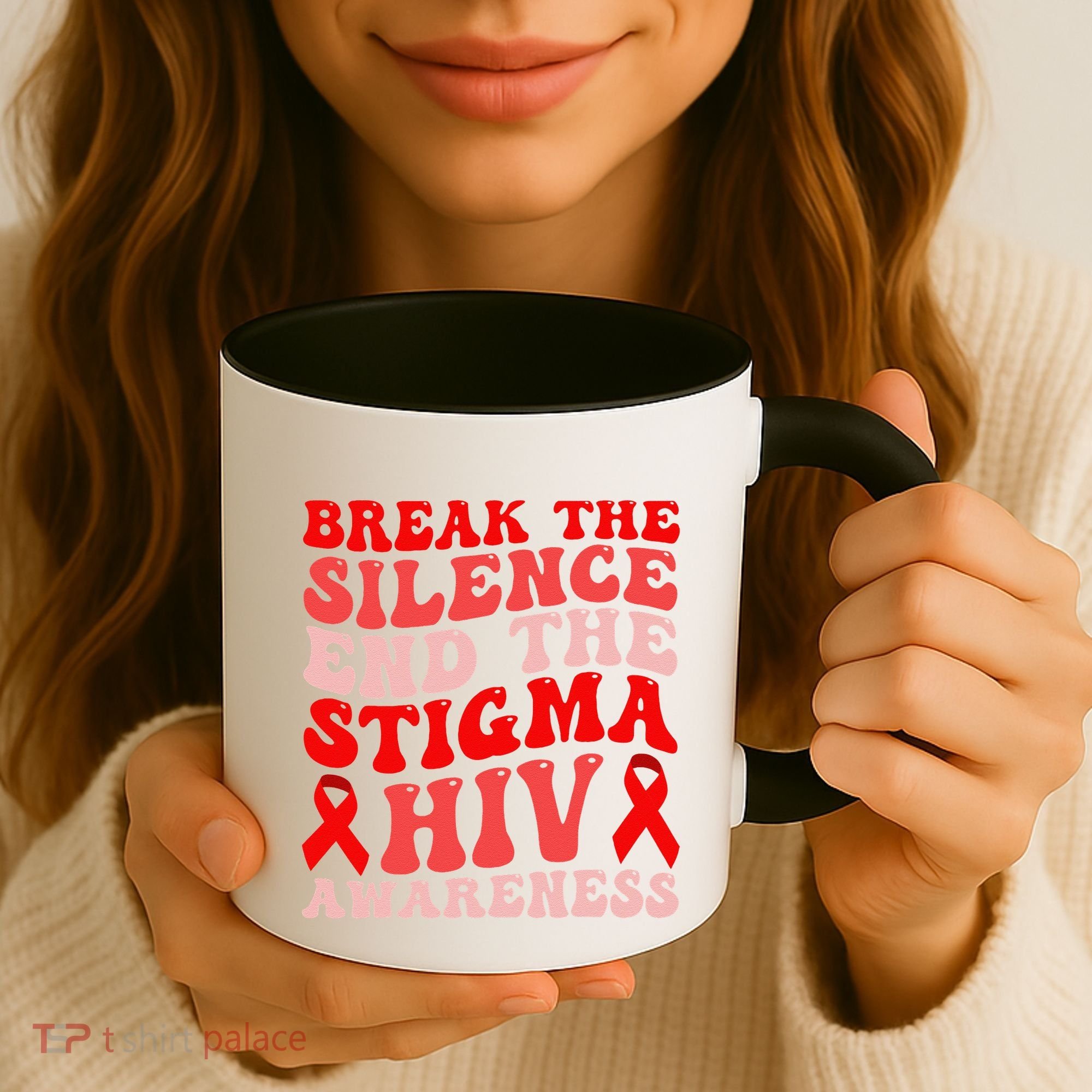 Hiv Awareness Red Ribbon World Aids Day Fighters Coffee Mug