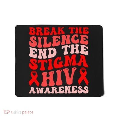 Hiv Awareness Red Ribbon World Aids Day Fighters Mousepad