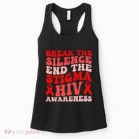 Hiv Awareness Red Ribbon World Aids Day Fighters Women's Tank Top thumb 0