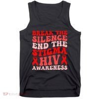 Hiv Awareness Red Ribbon World Aids Day Fighters Tank Top thumb 0