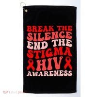 Hiv Awareness Red Ribbon World Aids Day Fighters Golf Towel thumb 0