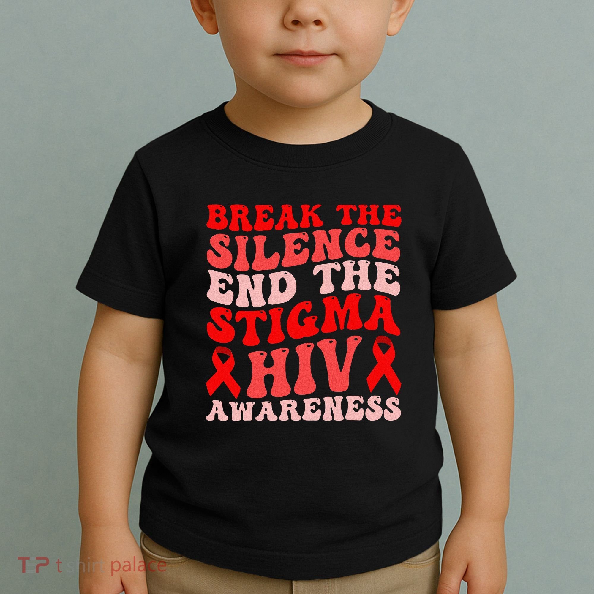 Hiv Awareness Red Ribbon World Aids Day Fighters Toddler T-Shirt