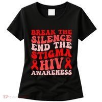 Hiv Awareness Red Ribbon World Aids Day Fighters Women's T-Shirt thumb 0