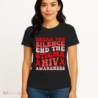 Hiv Awareness Red Ribbon World Aids Day Fighters Women's T-Shirt thumb 4