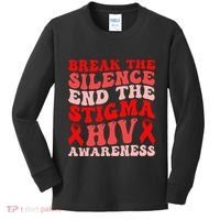 Hiv Awareness Red Ribbon World Aids Day Fighters Kids Long Sleeve Shirt thumb 0