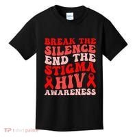 Hiv Awareness Red Ribbon World Aids Day Fighters Kids T-Shirt thumb 0