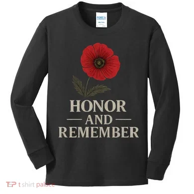 Honor and Remember Kids Long Sleeve Shirt