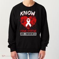 Hiv Awareness Red Ribbon World Aids Day Fighters Women's Sweatshirt thumb 0