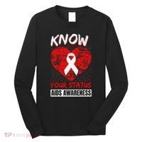 Hiv Awareness Red Ribbon World Aids Day Fighters Long Sleeve Shirt thumb 0