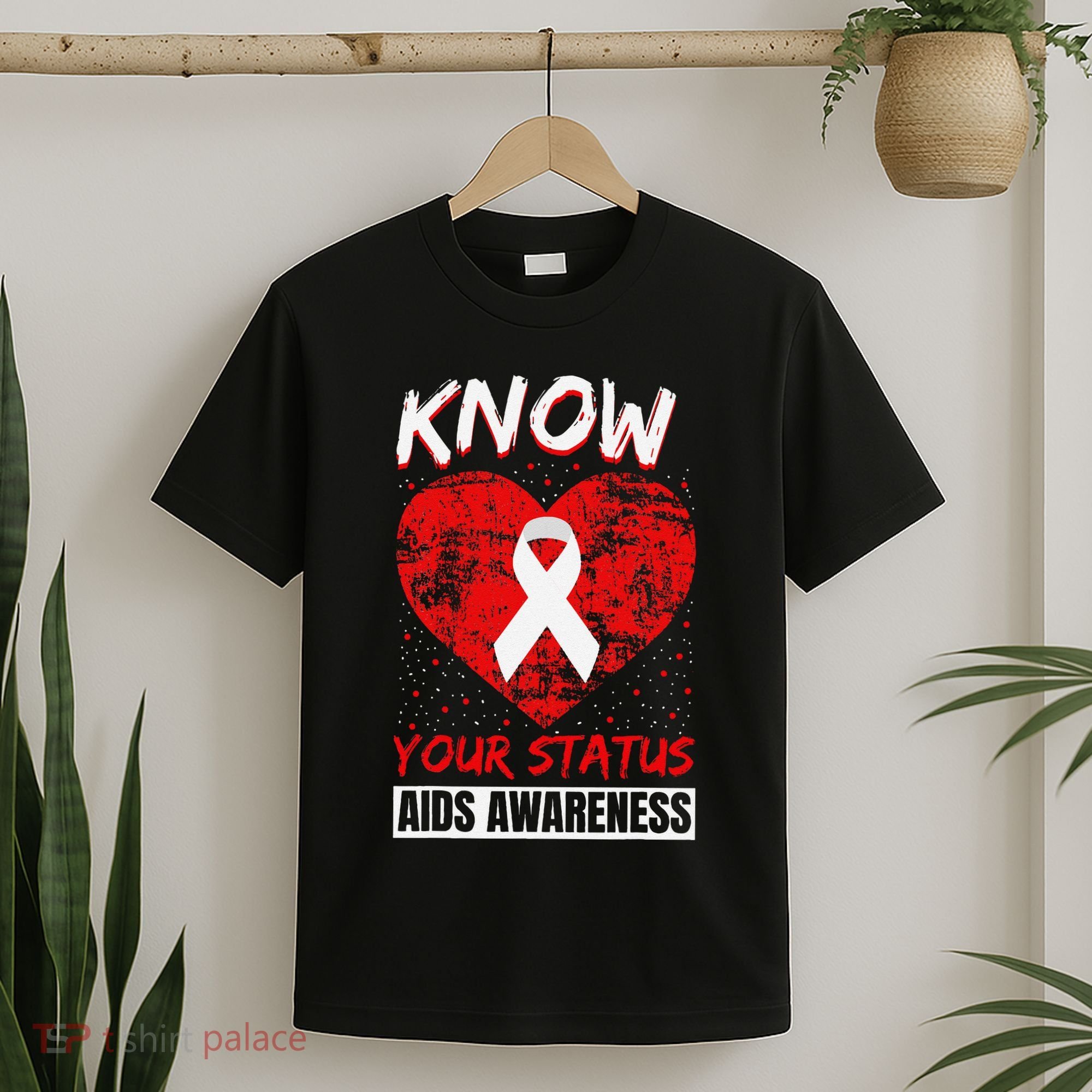 Hiv Awareness Red Ribbon World Aids Day Fighters T-Shirt