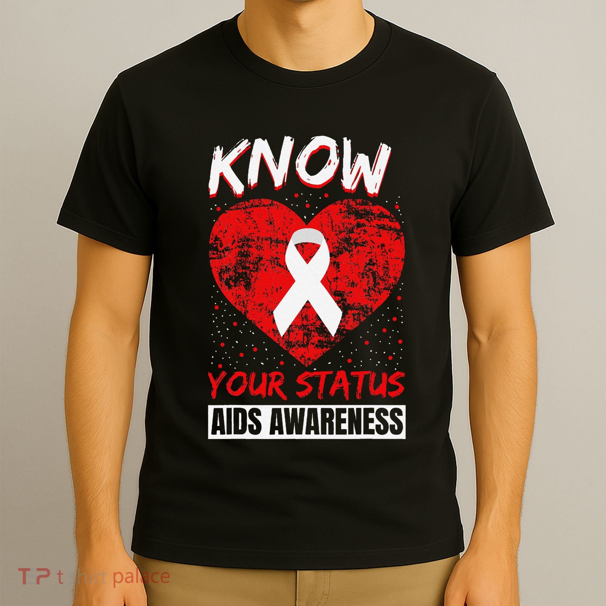 Hiv Awareness Red Ribbon World Aids Day Fighters T-Shirt