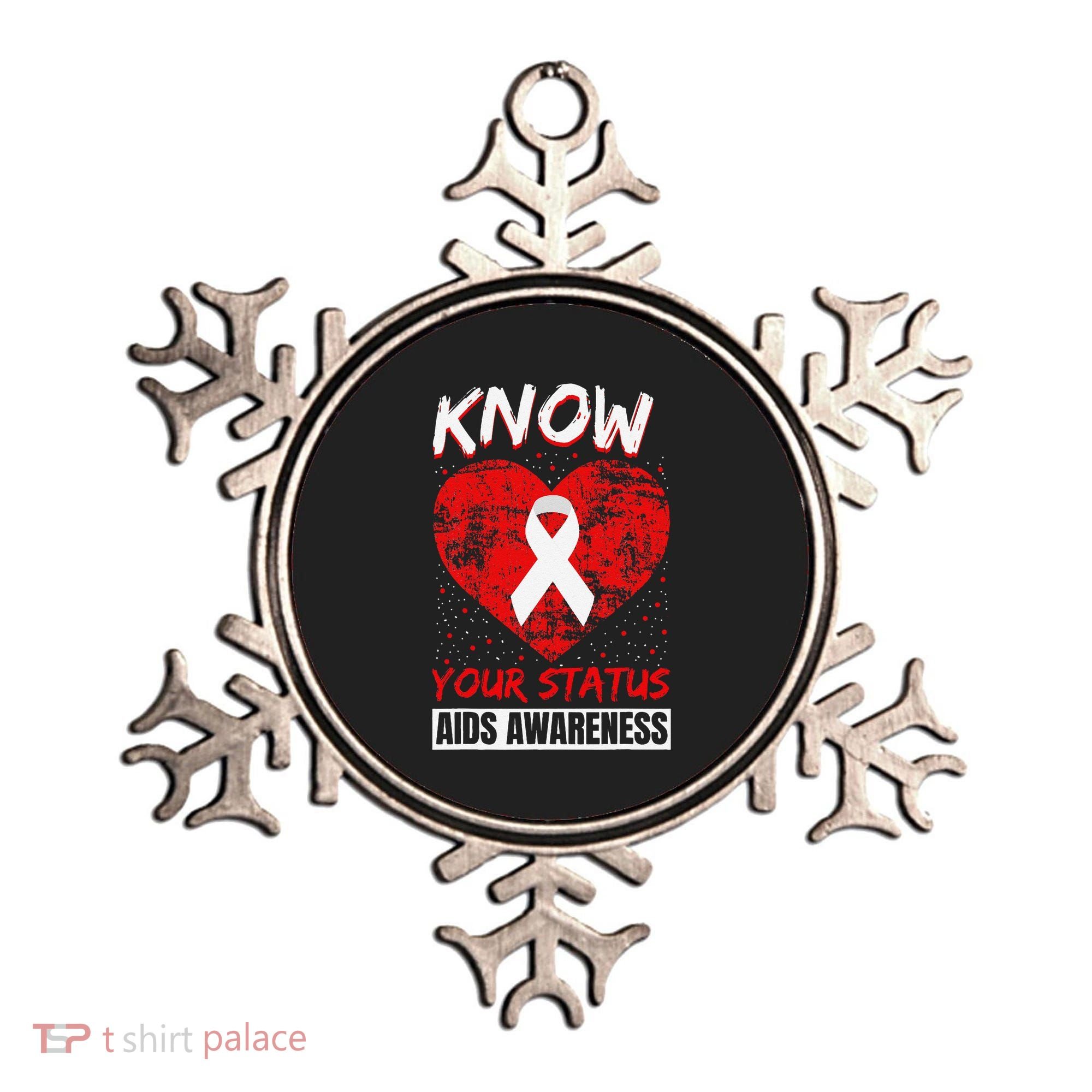 Hiv Awareness Red Ribbon World Aids Day Fighters Ornament