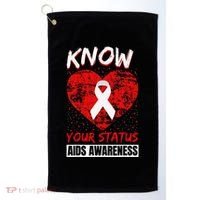 Hiv Awareness Red Ribbon World Aids Day Fighters Golf Towel thumb 0