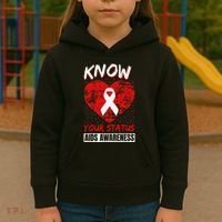 Hiv Awareness Red Ribbon World Aids Day Fighters Kids Hoodie thumb 3
