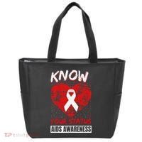 Hiv Awareness Red Ribbon World Aids Day Fighters Tote Bag thumb 0