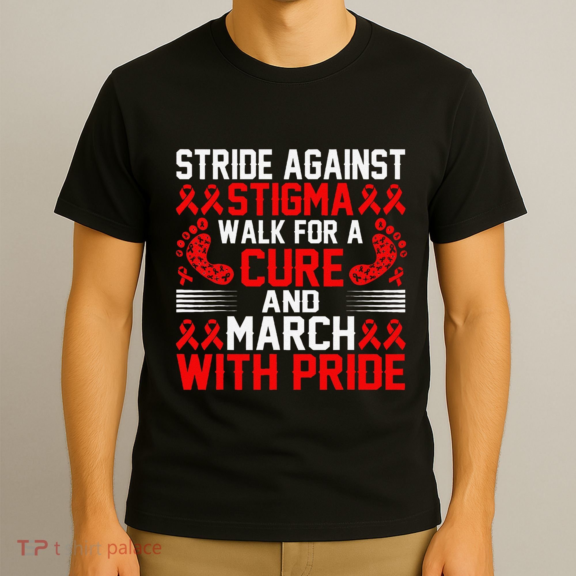 Hiv Awareness Red Ribbon World Aids Day Fighters T-Shirt