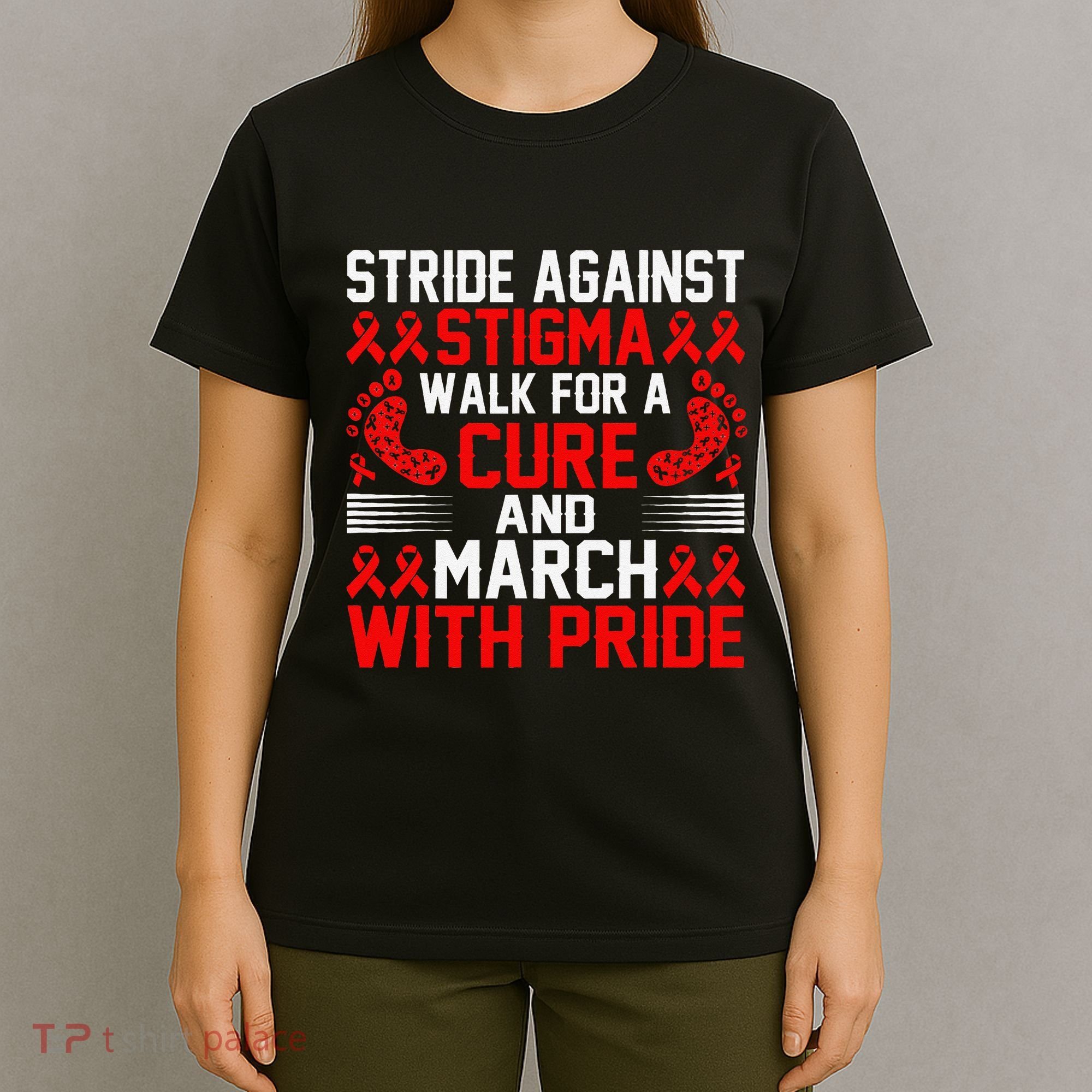 Hiv Awareness Red Ribbon World Aids Day Fighters T-Shirt