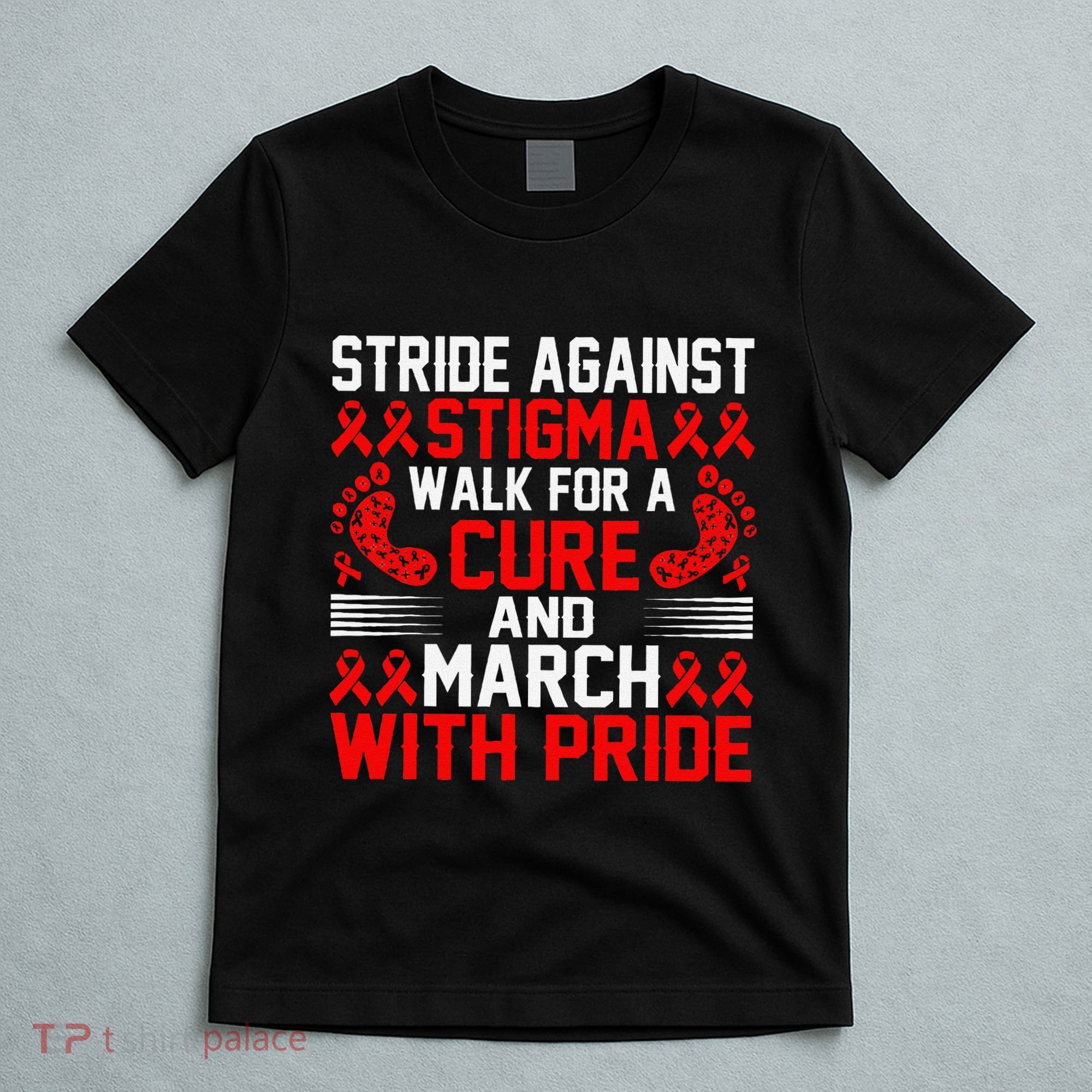 Hiv Awareness Red Ribbon World Aids Day Fighters T-Shirt