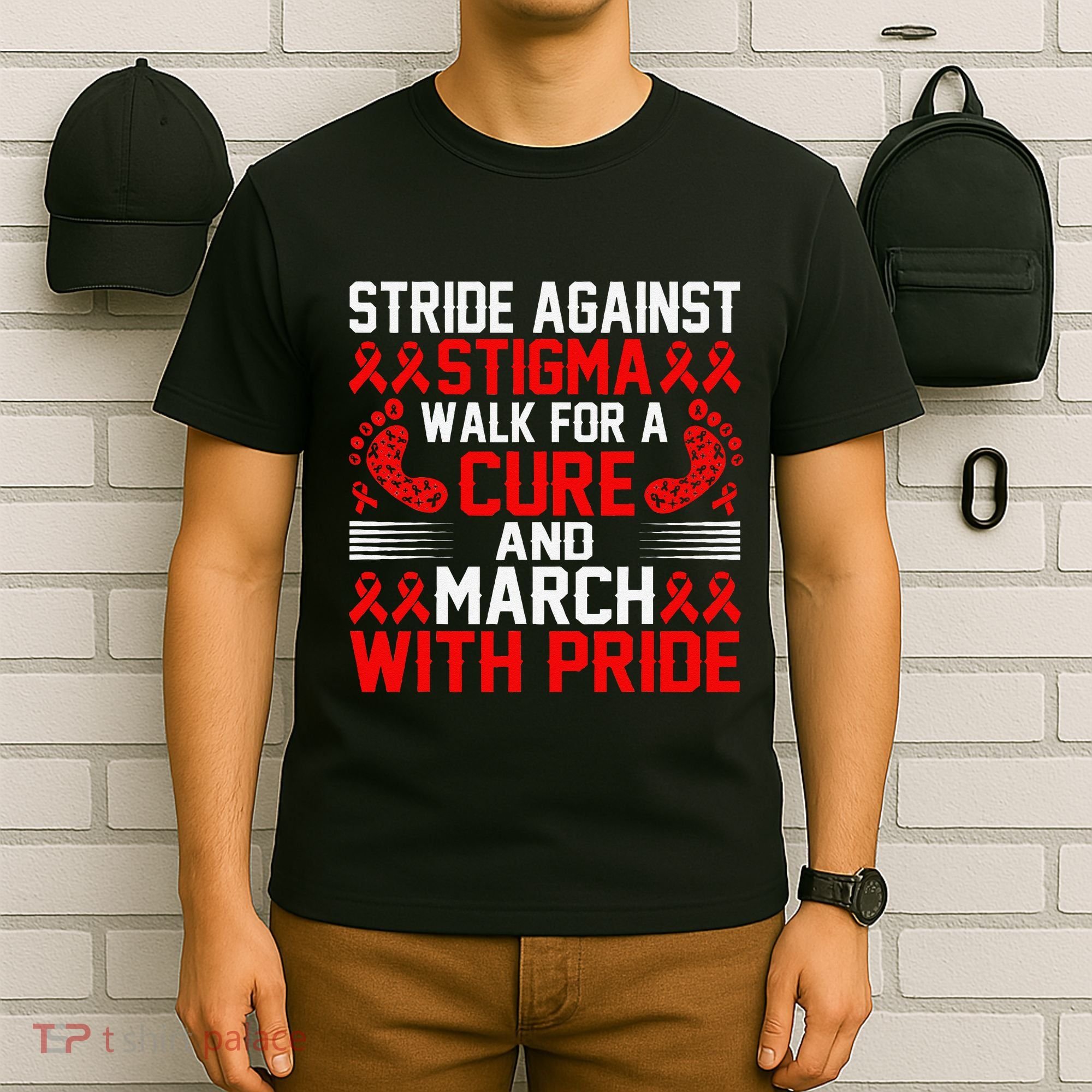 Hiv Awareness Red Ribbon World Aids Day Fighters T-Shirt