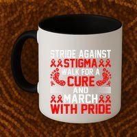 Hiv Awareness Red Ribbon World Aids Day Fighters Coffee Mug thumb 2