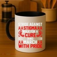 Hiv Awareness Red Ribbon World Aids Day Fighters Coffee Mug thumb 4