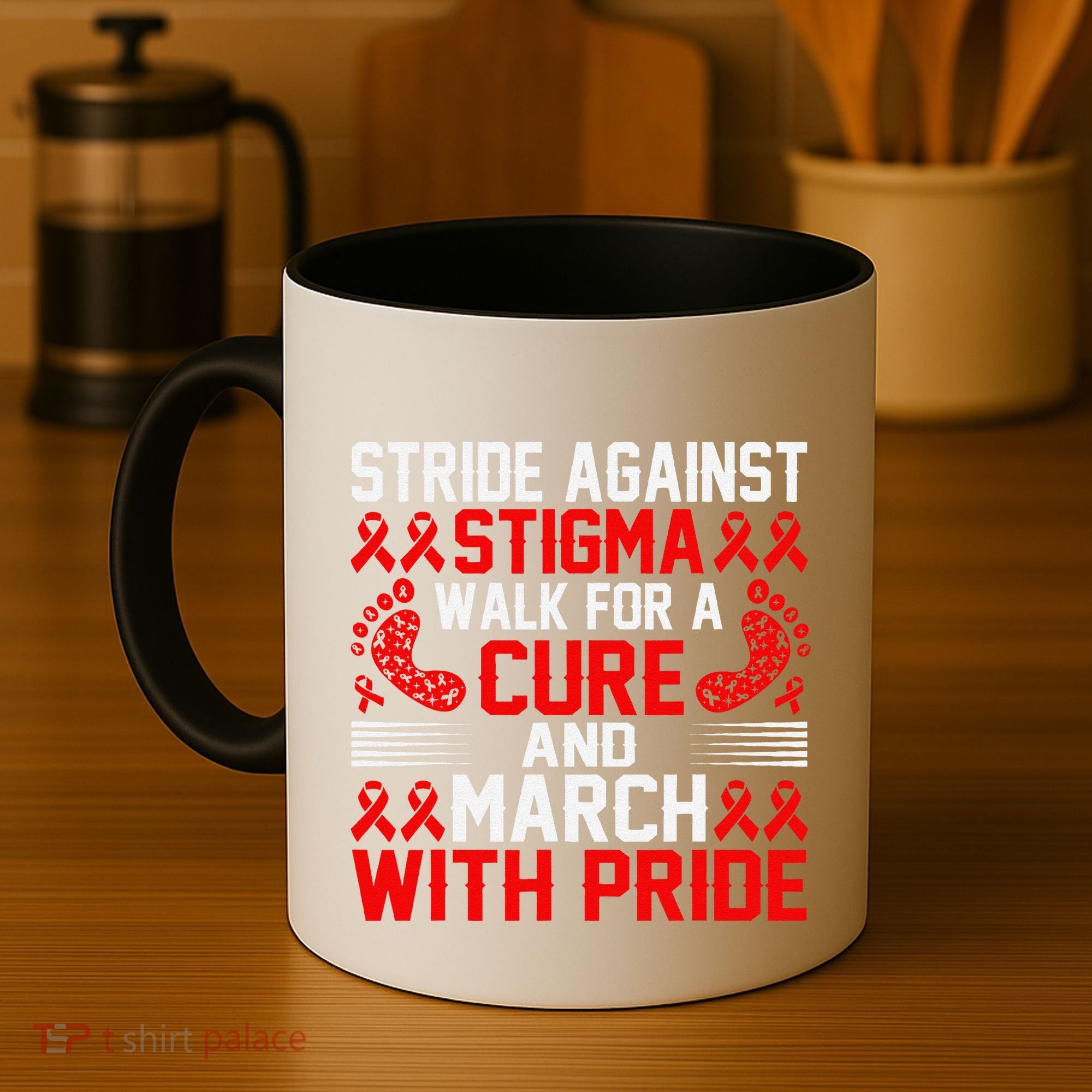 Hiv Awareness Red Ribbon World Aids Day Fighters Coffee Mug