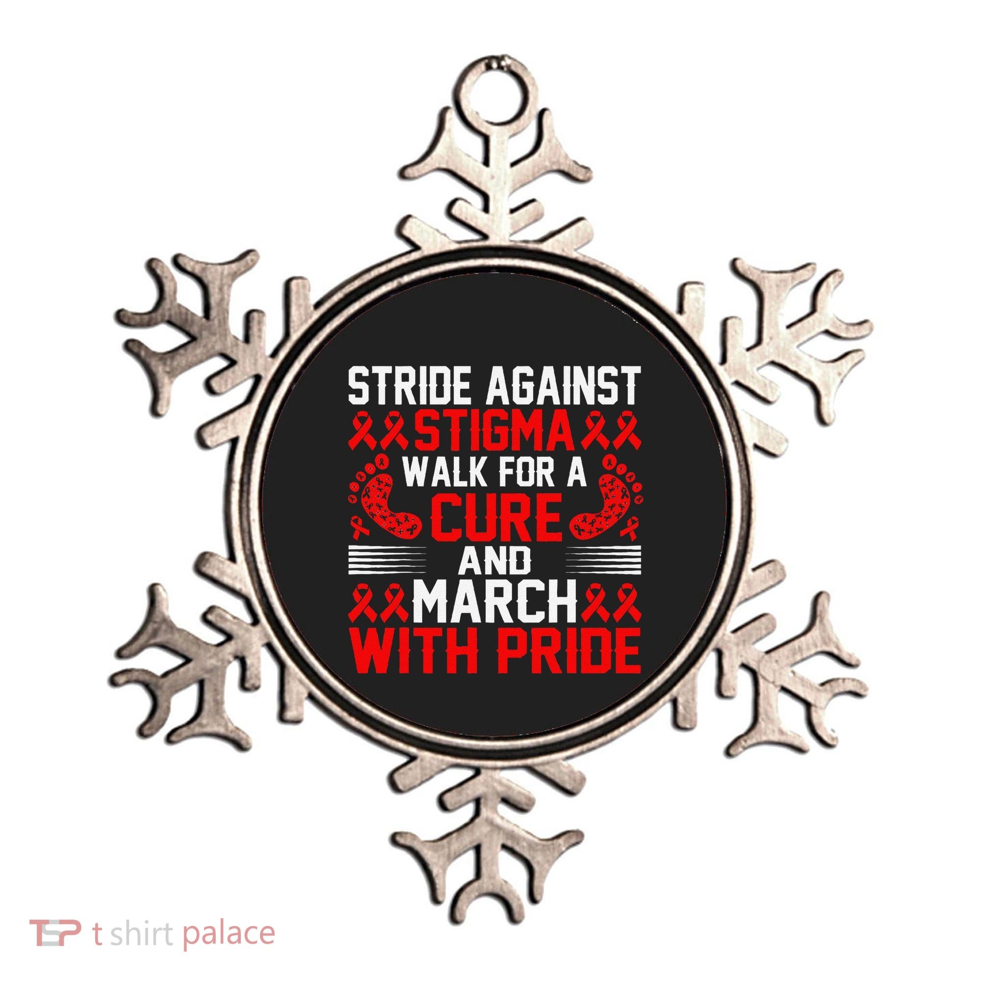 Hiv Awareness Red Ribbon World Aids Day Fighters Ornament