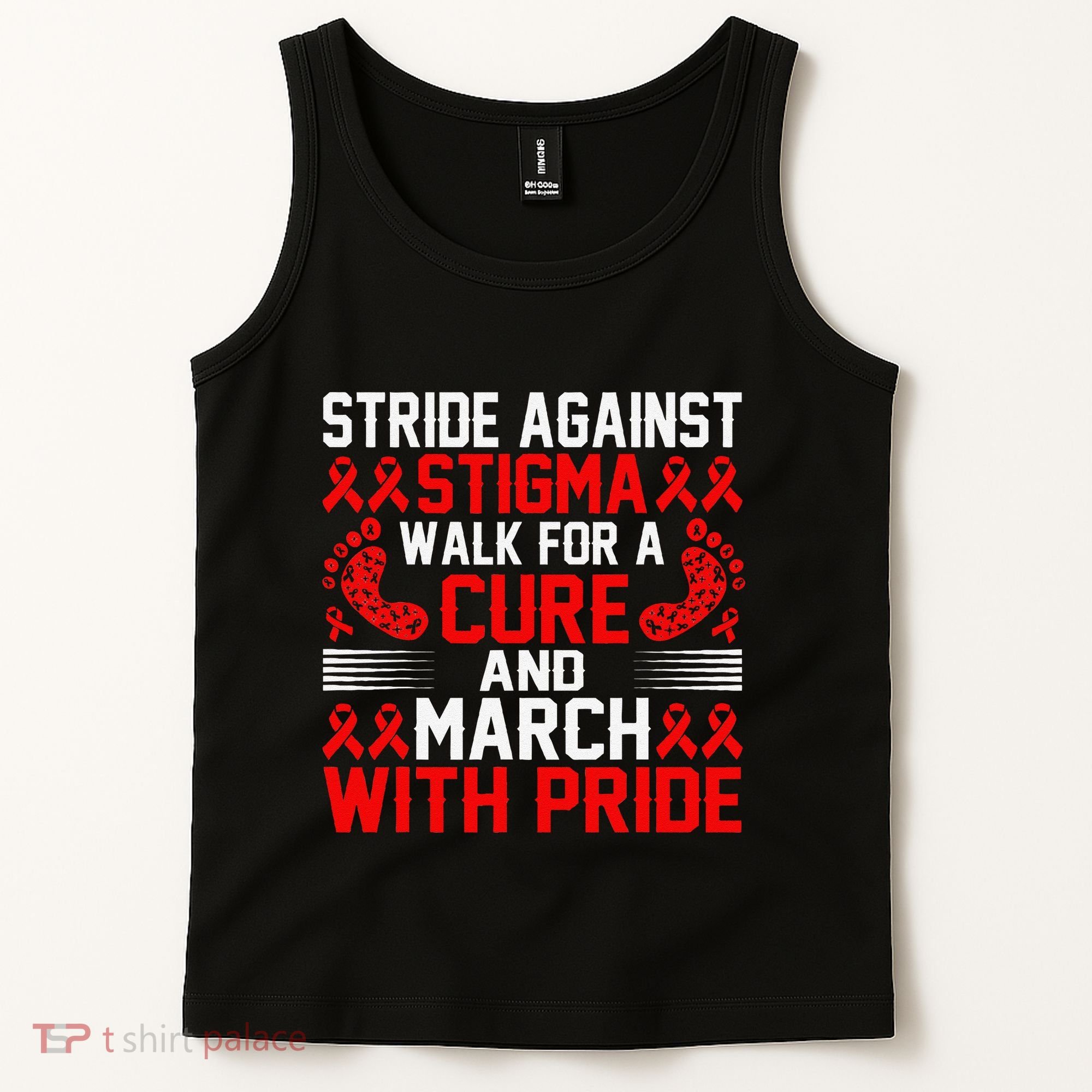 Hiv Awareness Red Ribbon World Aids Day Fighters Tank Top