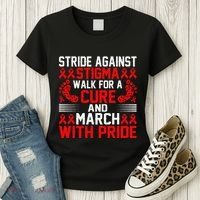 Hiv Awareness Red Ribbon World Aids Day Fighters Women's T-Shirt thumb 3