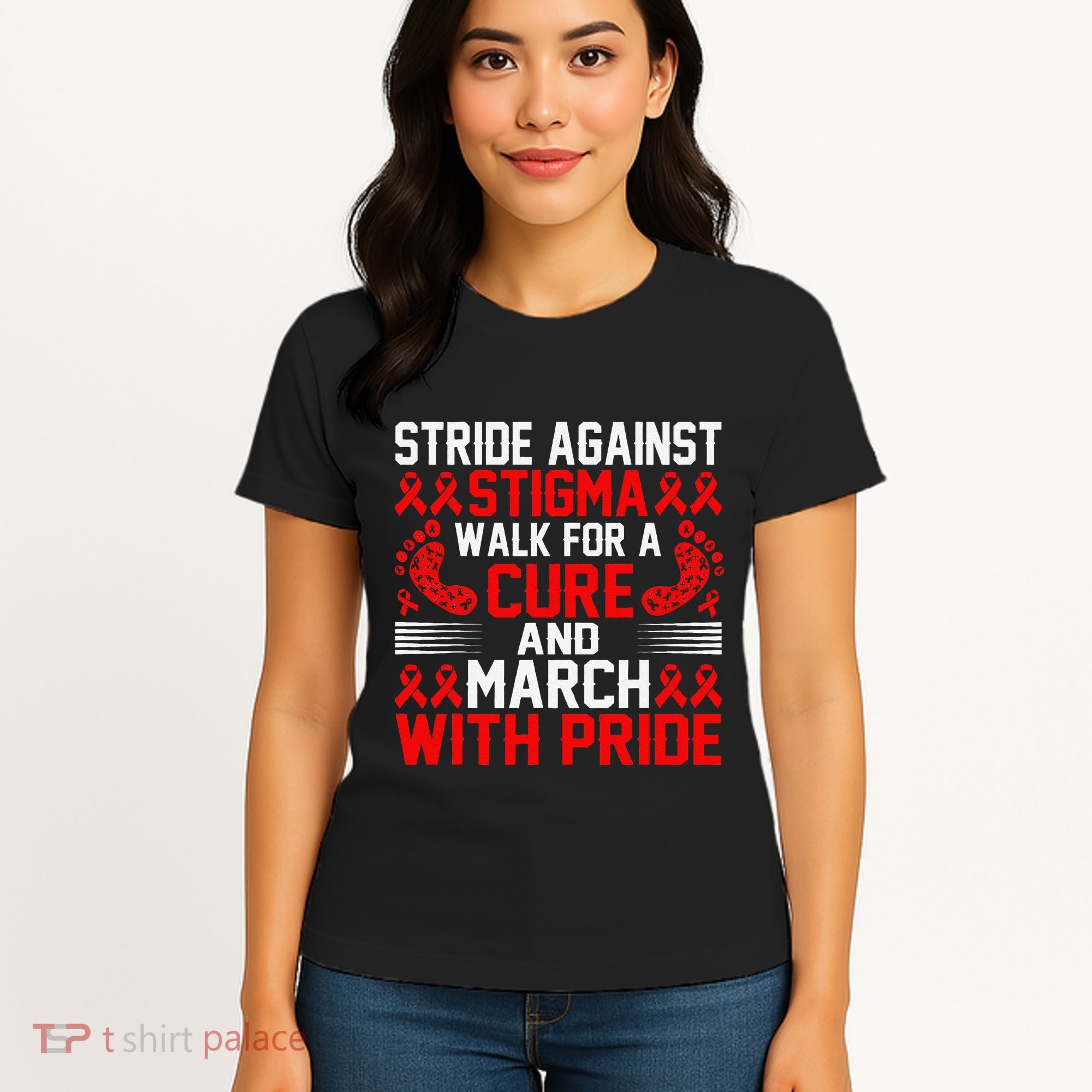 Hiv Awareness Red Ribbon World Aids Day Fighters Women's T-Shirt