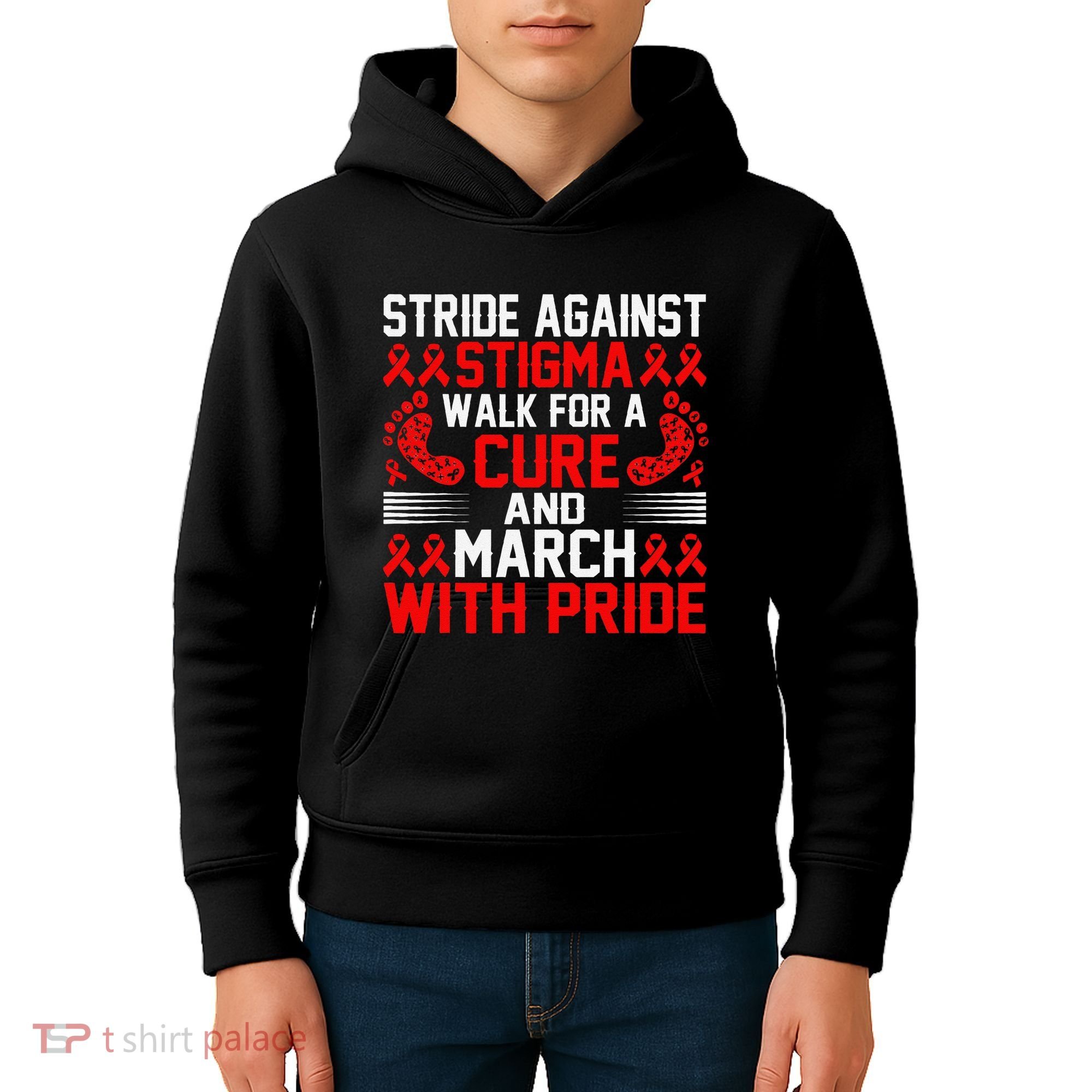 Hiv Awareness Red Ribbon World Aids Day Fighters Kids Hoodie