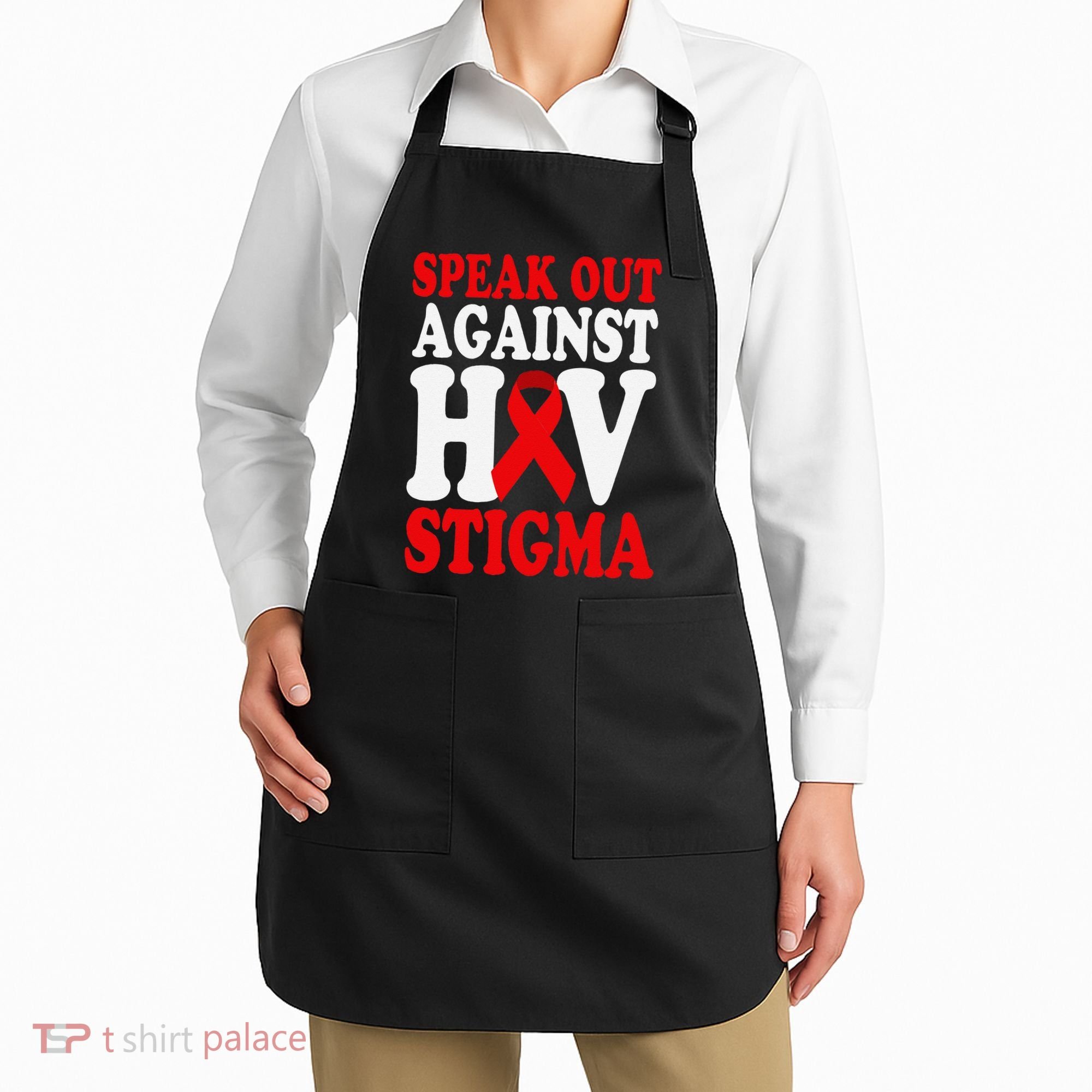 Hiv Awareness Red Ribbon World Aids Day Fighters Apron