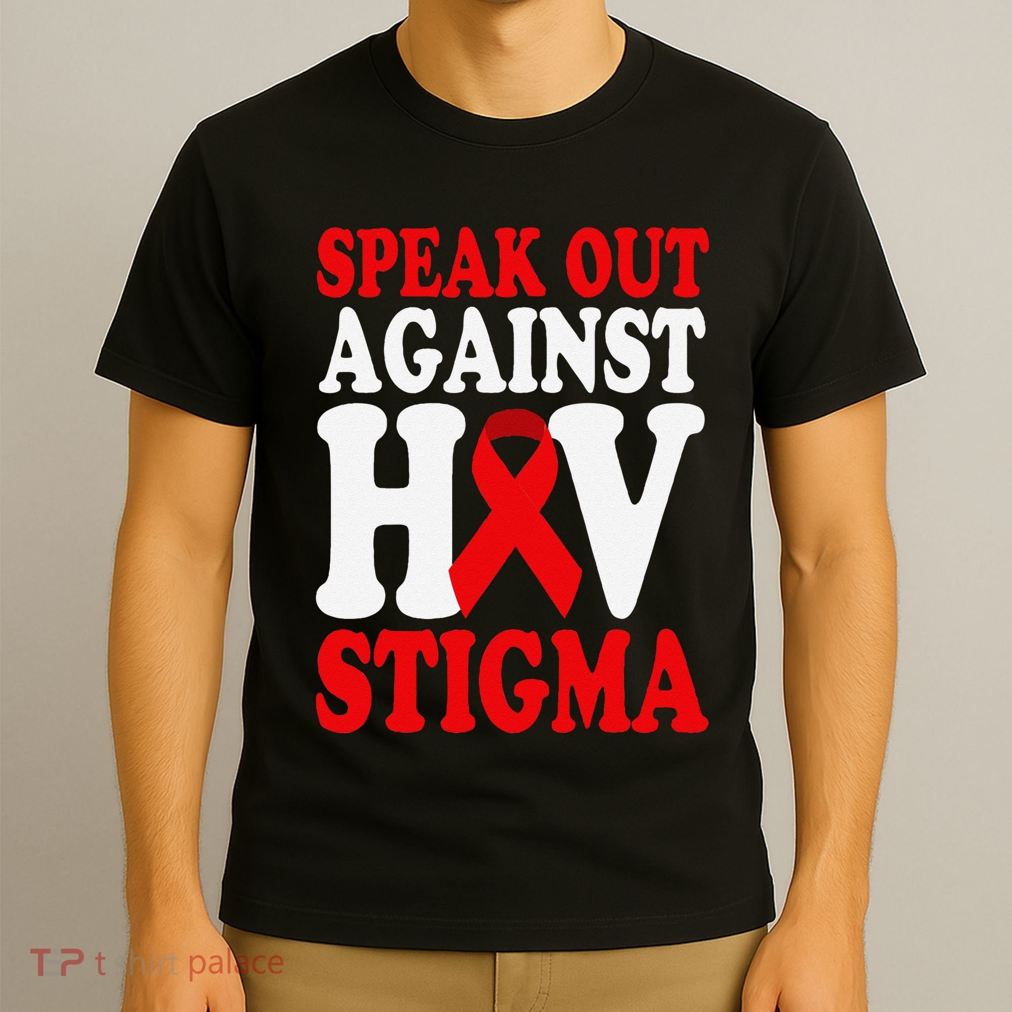 Hiv Awareness Red Ribbon World Aids Day Fighters T-Shirt