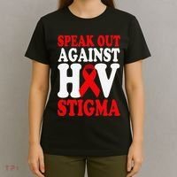 Hiv Awareness Red Ribbon World Aids Day Fighters T-Shirt thumb 4