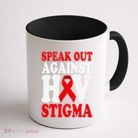 Hiv Awareness Red Ribbon World Aids Day Fighters Coffee Mug thumb 1