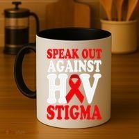 Hiv Awareness Red Ribbon World Aids Day Fighters Coffee Mug thumb 4