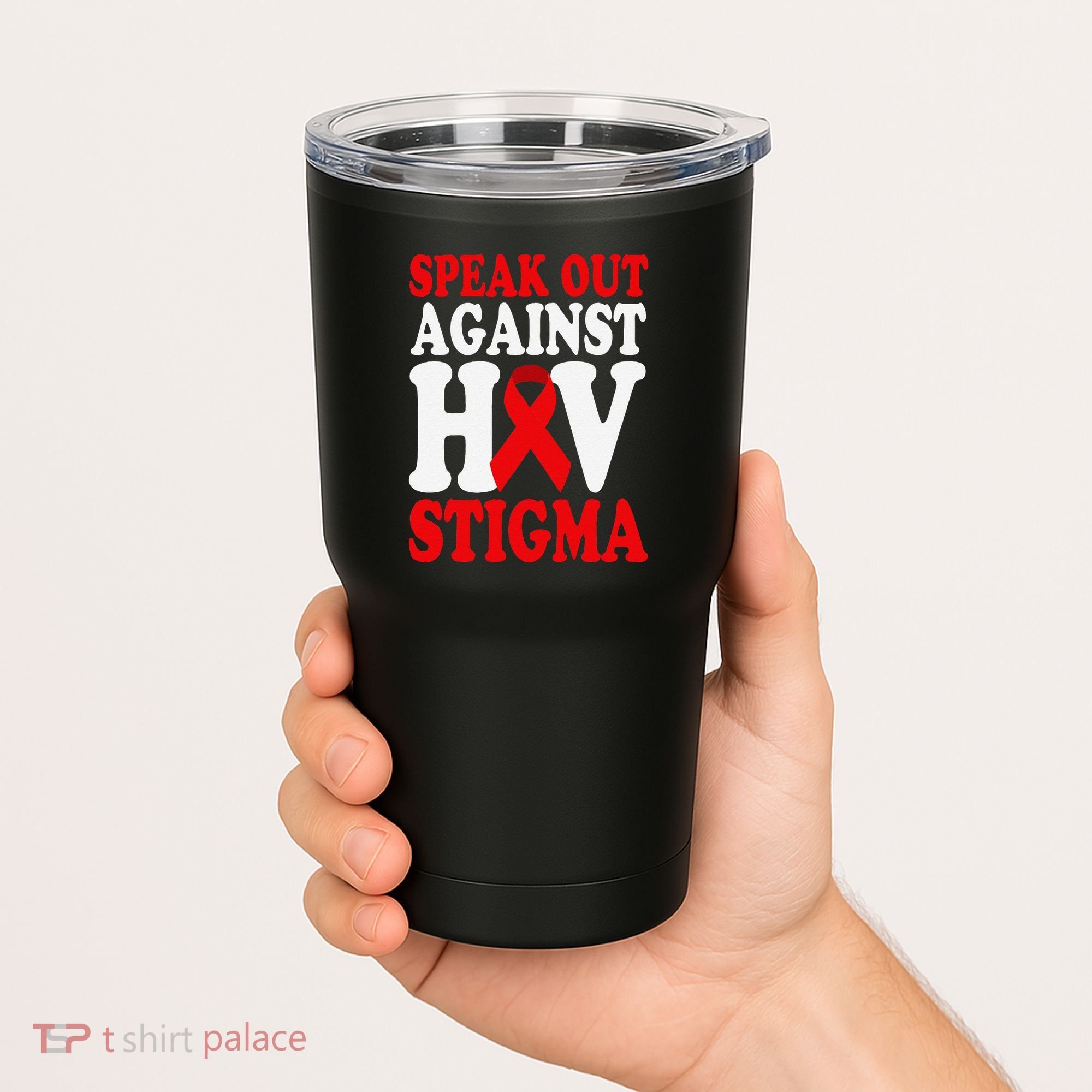 Hiv Awareness Red Ribbon World Aids Day Fighters Tumbler