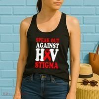 Hiv Awareness Red Ribbon World Aids Day Fighters Women's Tank Top thumb 2