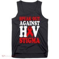 Hiv Awareness Red Ribbon World Aids Day Fighters Tank Top thumb 0