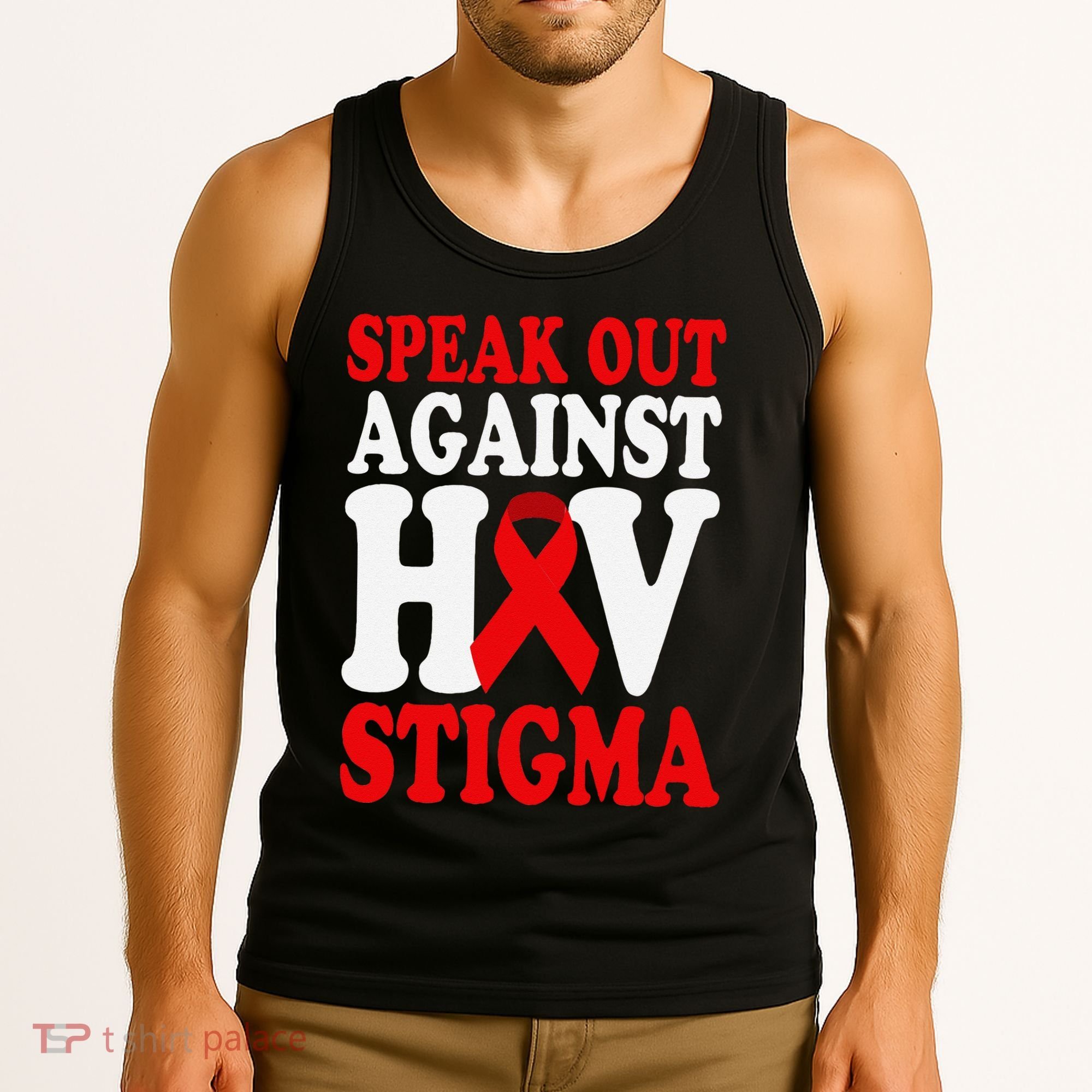 Hiv Awareness Red Ribbon World Aids Day Fighters Tank Top