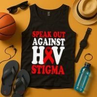 Hiv Awareness Red Ribbon World Aids Day Fighters Tank Top thumb 4
