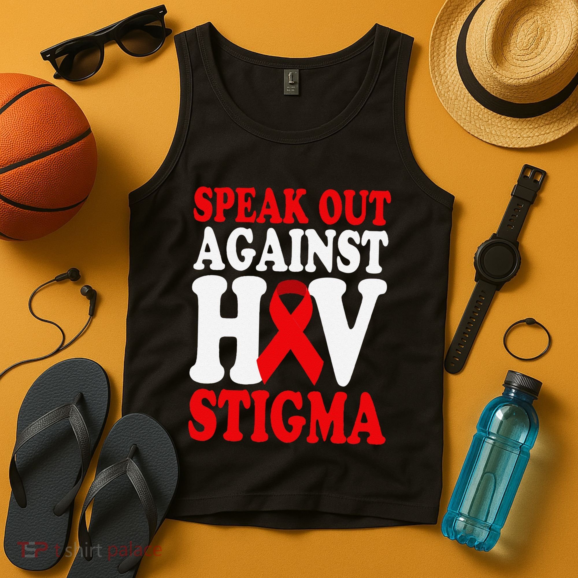 Hiv Awareness Red Ribbon World Aids Day Fighters Tank Top