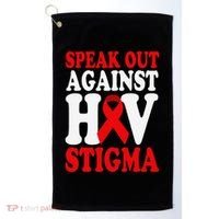 Hiv Awareness Red Ribbon World Aids Day Fighters Golf Towel thumb 0